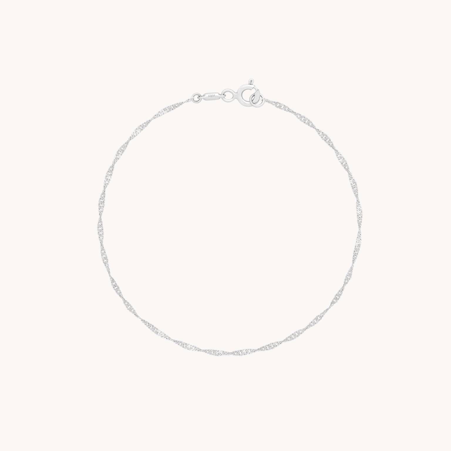 Astrid Chain Bracelet in Solid White Gold-Astrid & Miyu