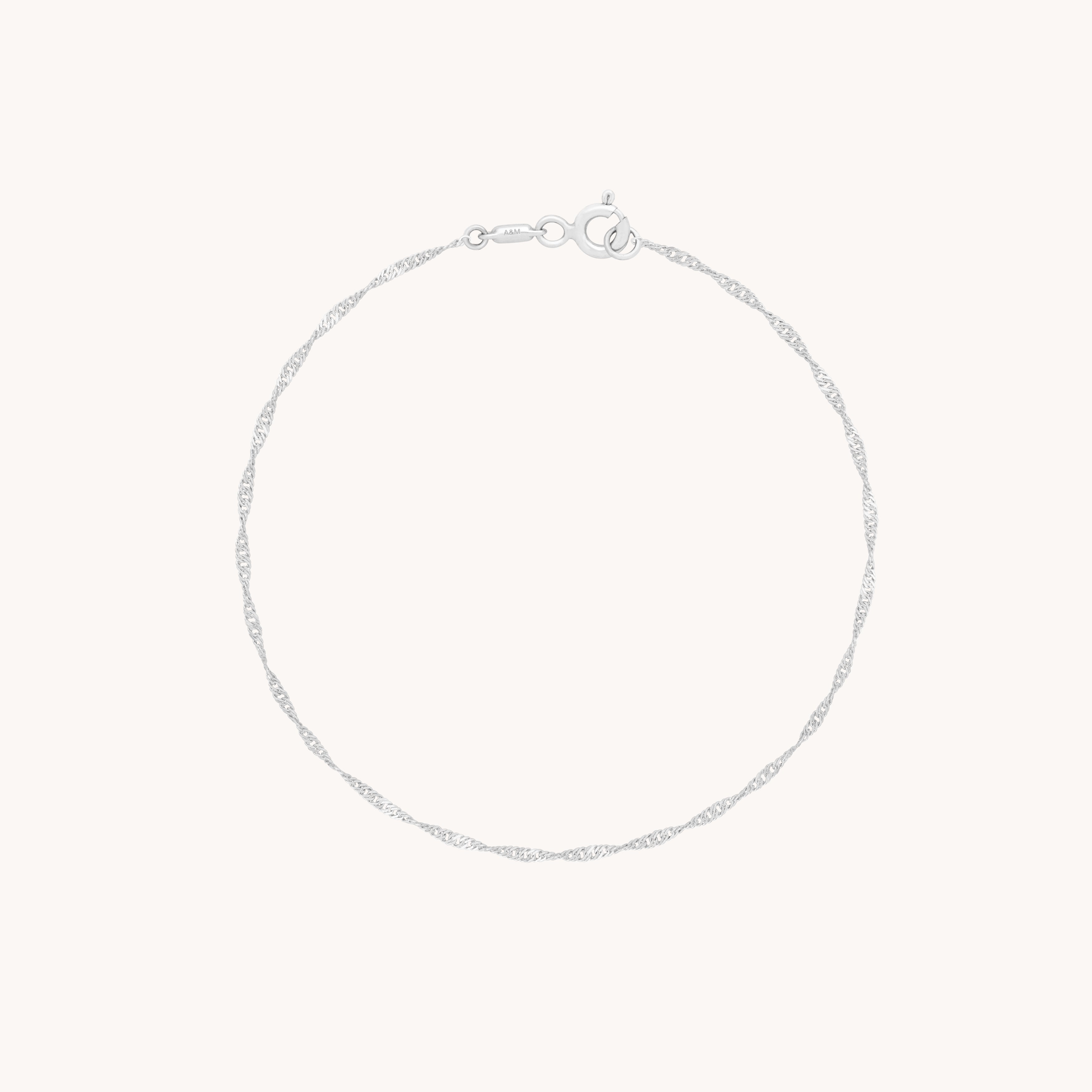 Astrid Chain Bracelet in Solid White Gold-Astrid & Miyu