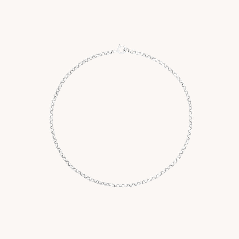 Chelsea Chain Bracelet in Solid White Gold-Astrid & Miyu