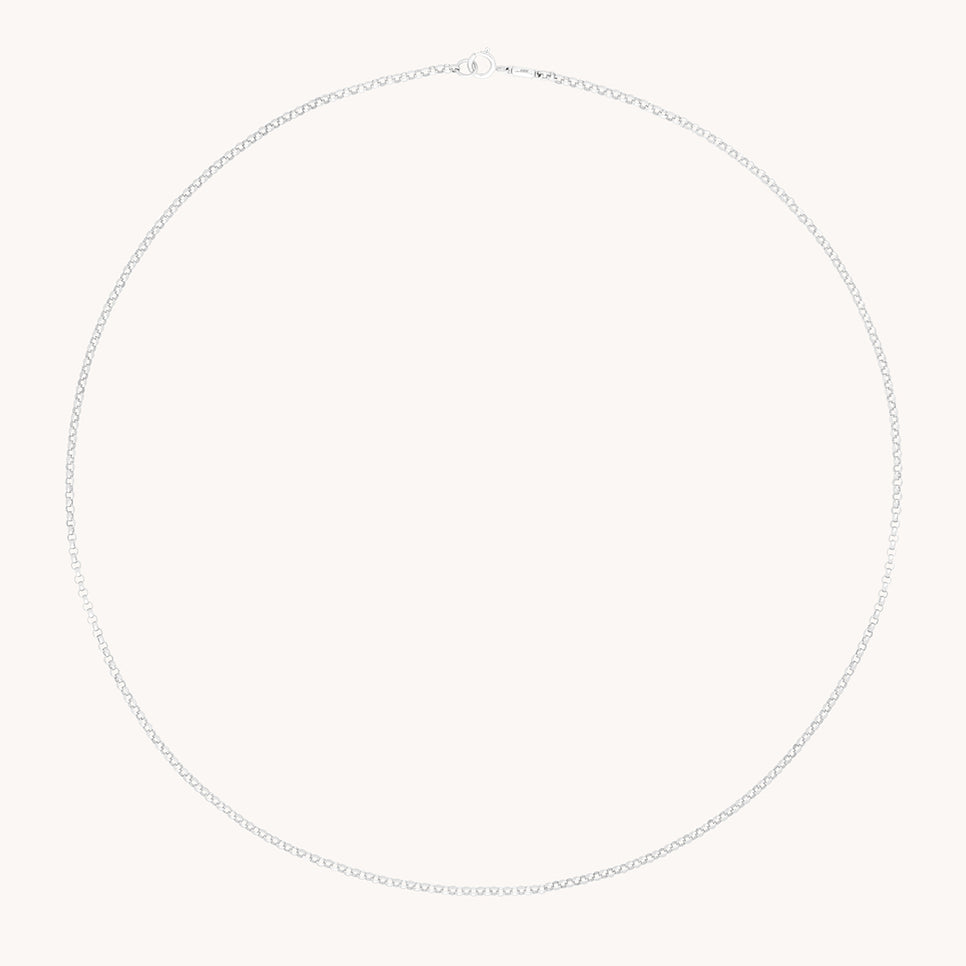 Chelsea Chain Necklace in Solid White Gold-Astrid & Miyu