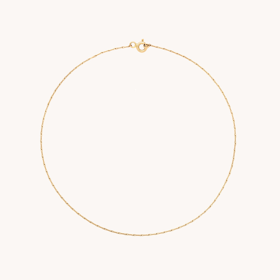 Marylebone Chain Anklet in Solid Gold-Astrid & Miyu