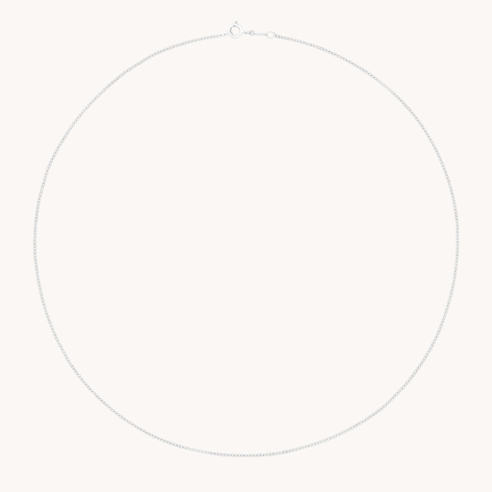 Bold Miyu Chain Necklace in Solid White Gold-Astrid & Miyu