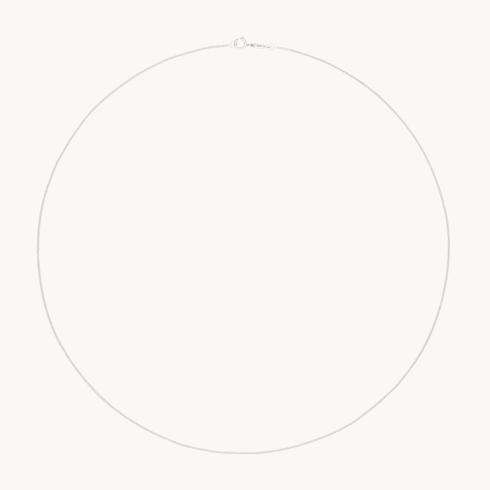 Miyu Chain Necklace in Solid White Gold-Astrid & Miyu