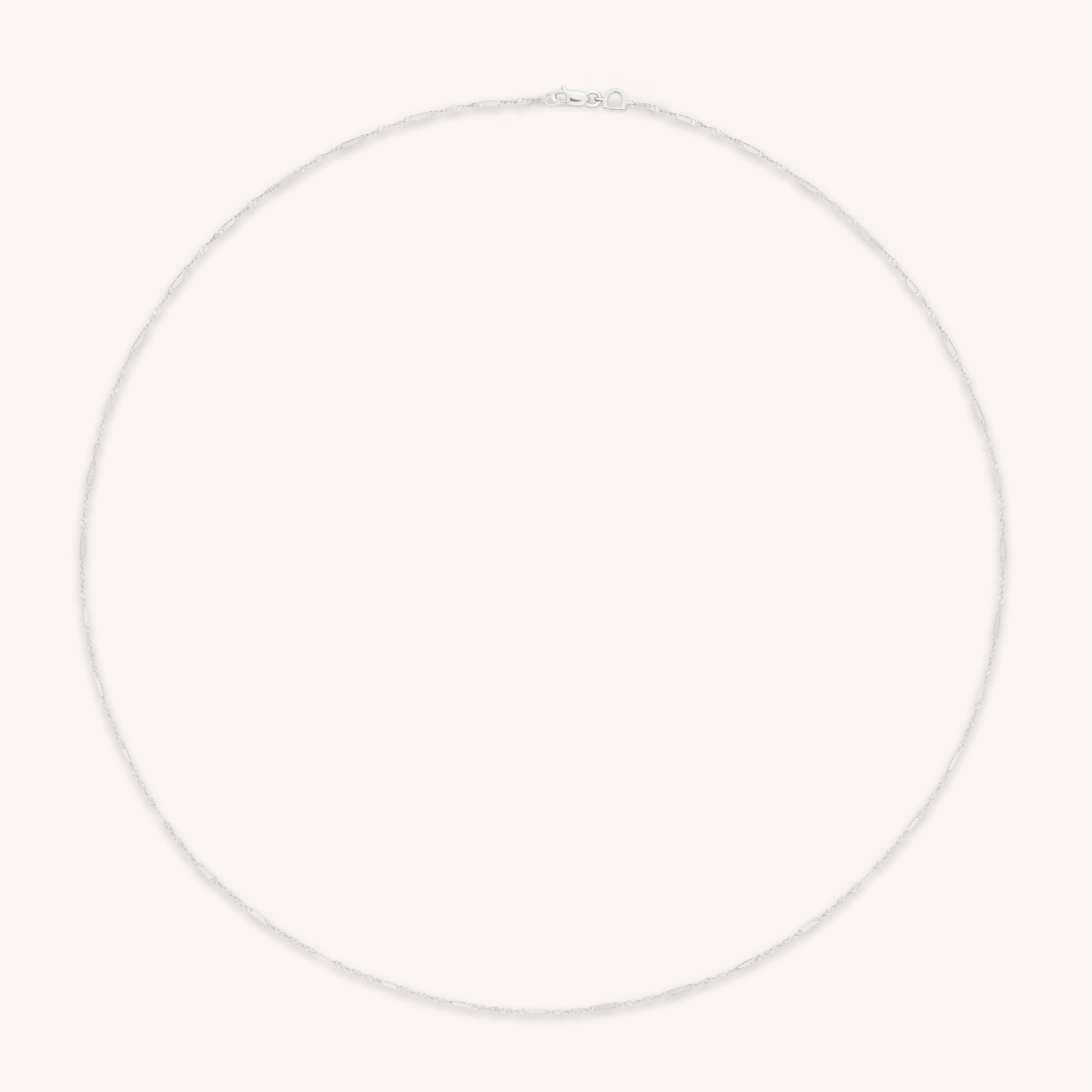 Astrid Story Chain Necklace in Solid White Gold-Astrid & Miyu