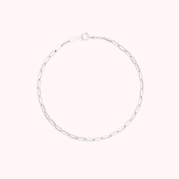 Piccadilly Chain Bracelet in Solid White Gold-Astrid & Miyu