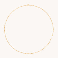 Piccadilly Chain Necklace in Solid Gold-Astrid & Miyu