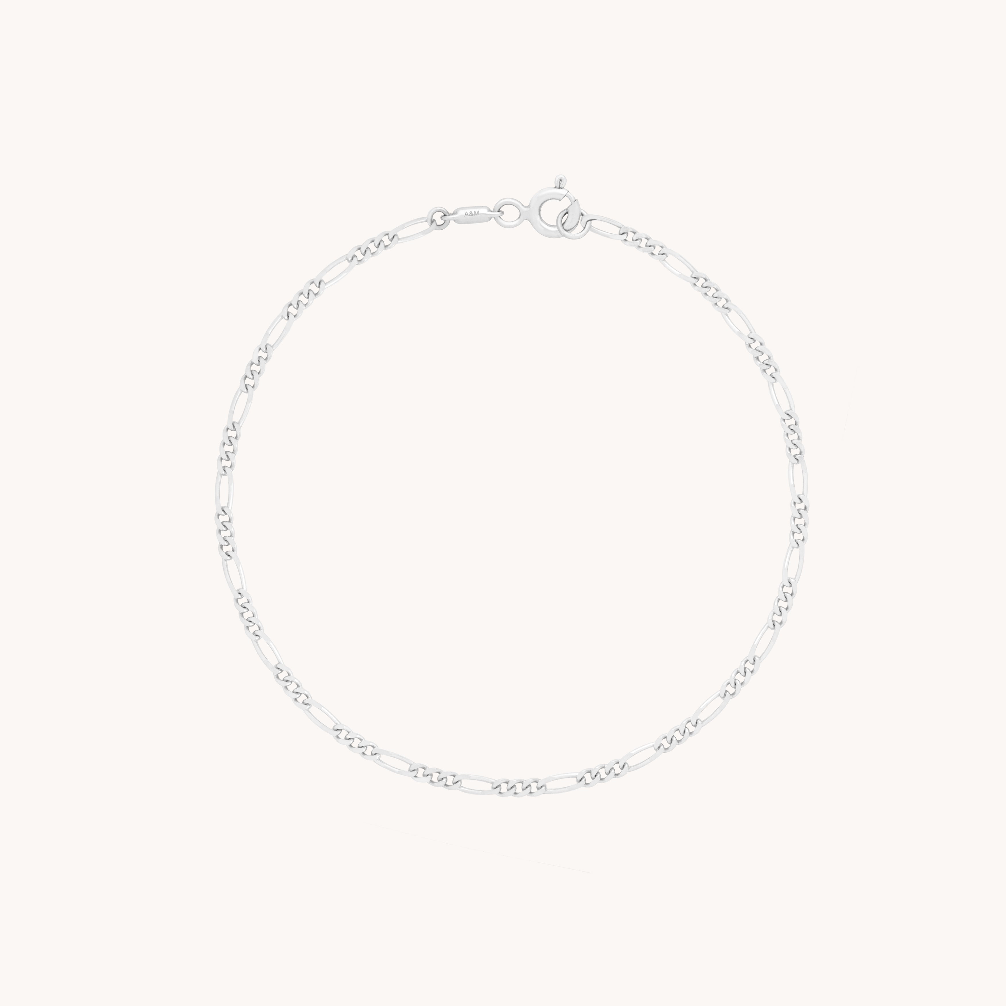 Soho Chain Bracelet in Solid White Gold-Astrid & Miyu