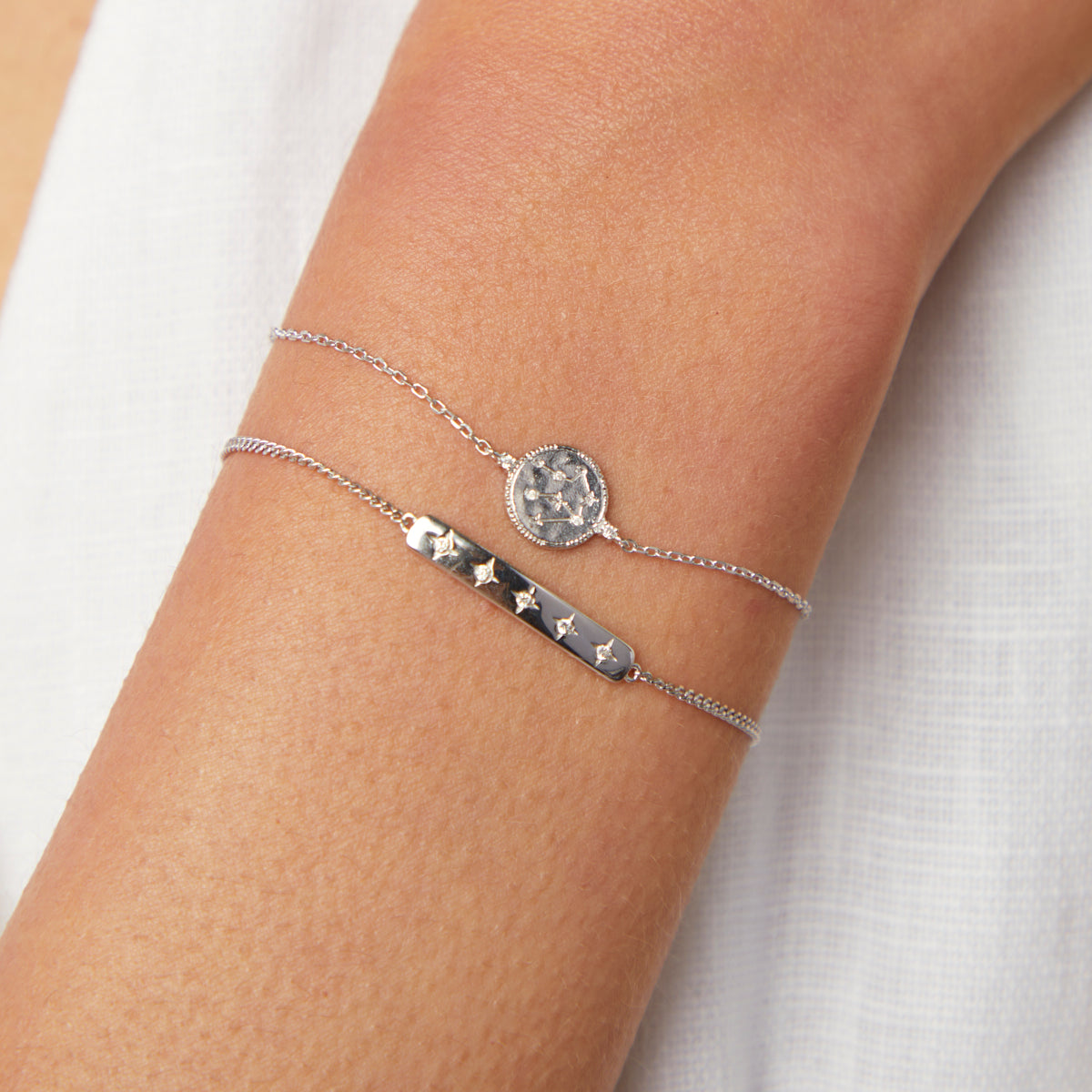 Aquarius Jewellery - Aquarius Zodiac Bracelet in Silver - Zodiac - Astrid & Miyu