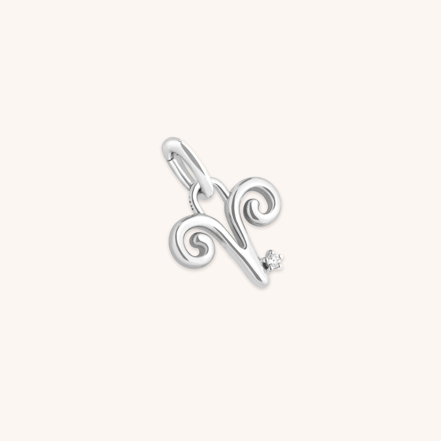 Aries Jewellery - Aries Zodiac Talisman Charm in Silver - Talisman Charm - Astrid & Miyu