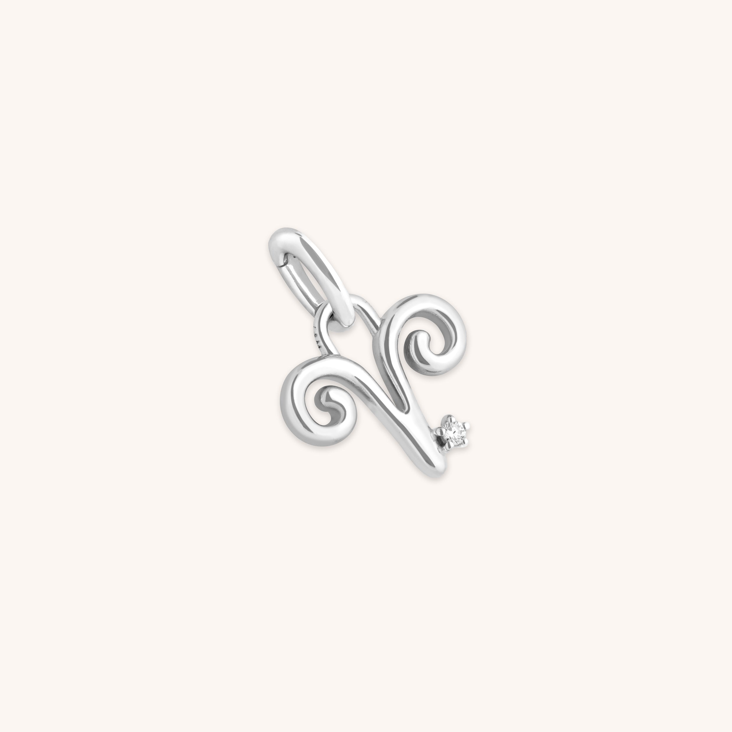 Aries Jewellery - Aries Zodiac Talisman Charm in Silver - Talisman Charm - Astrid & Miyu