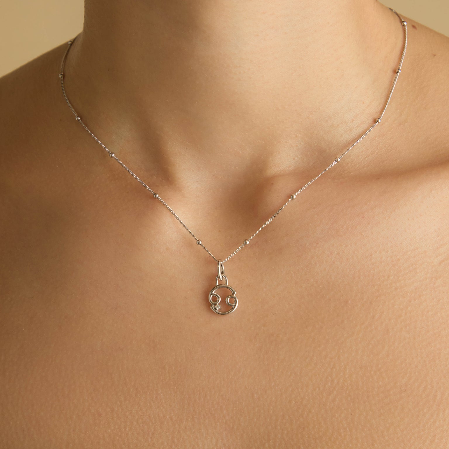 Cancer Jewellery - Cancer Zodiac Talisman Charm in Silver - Talisman Charm - Astrid & Miyu