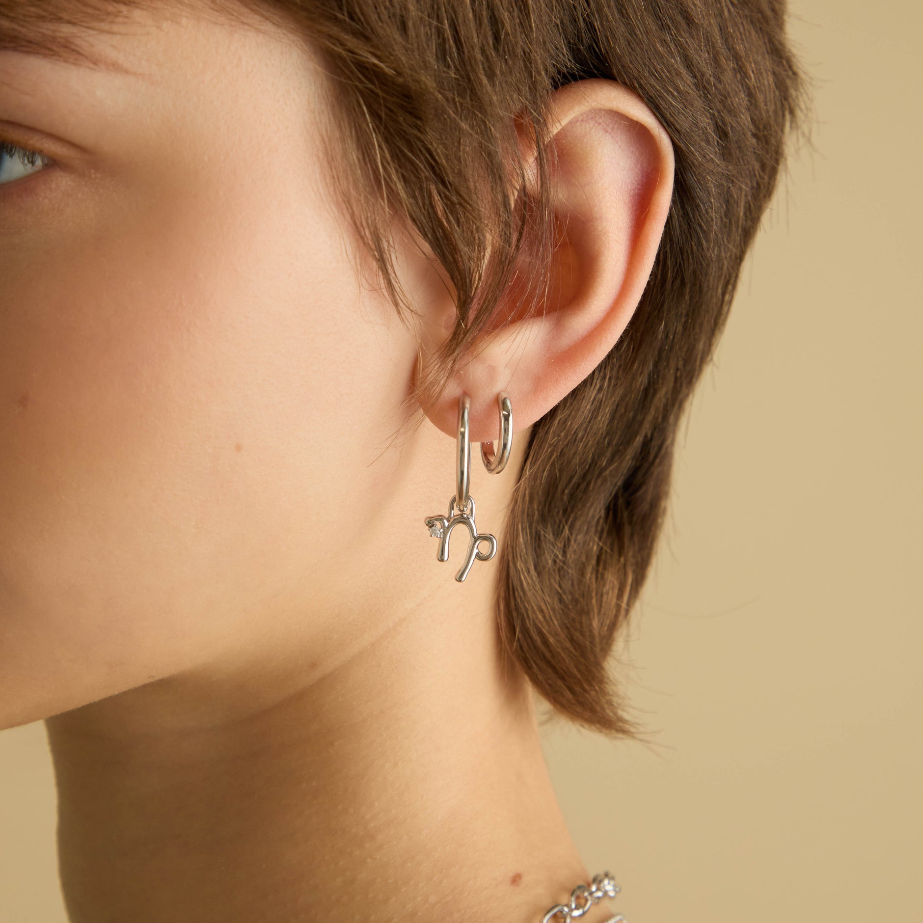 Capricorn Jewellery - Capricorn Zodiac Talisman Charm in Silver - Talisman Charm - Astrid & Miyu