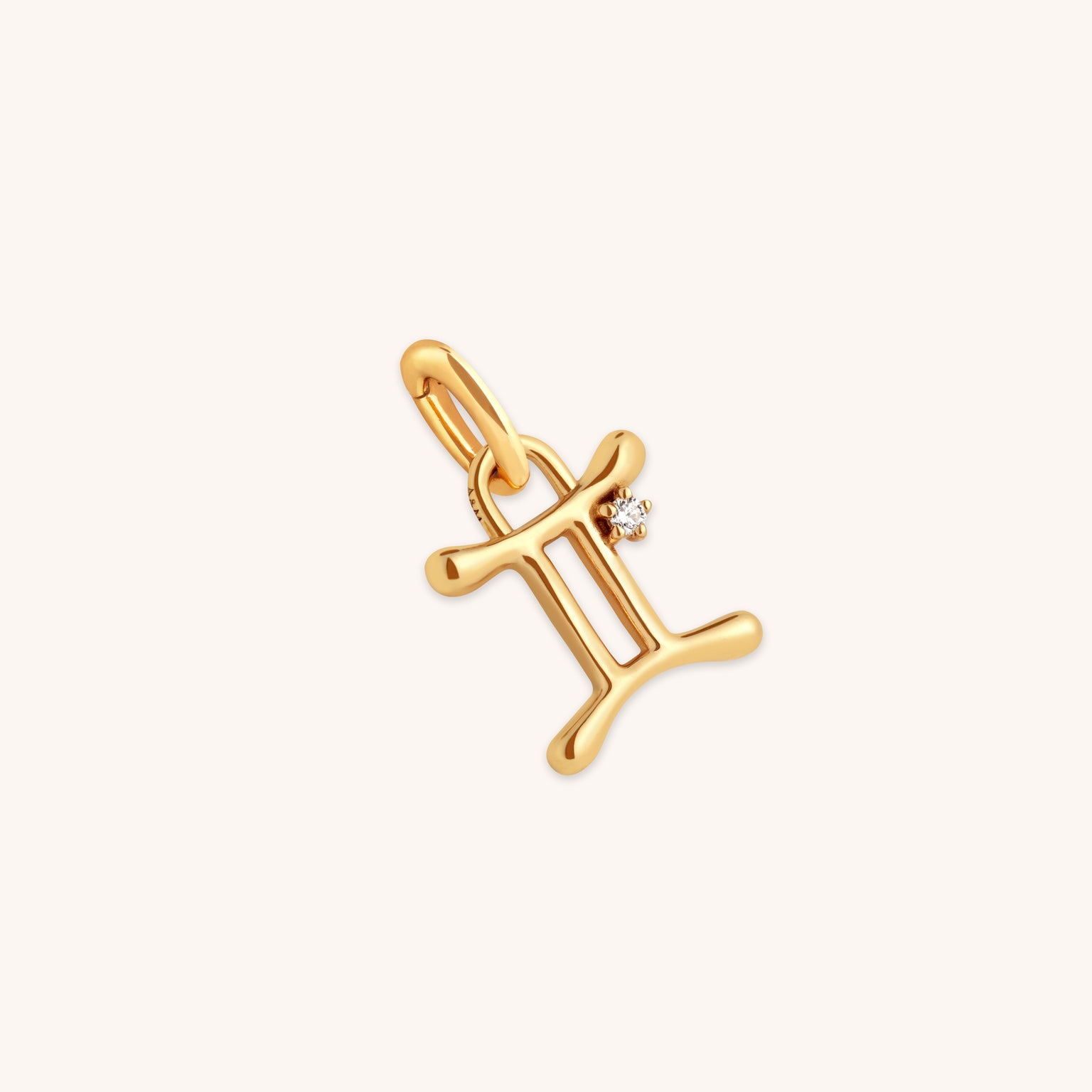 18k Gold Plated Jewellery - Gemini Zodiac Talisman Charm in Gold - Talisman Charm - Astrid & Miyu