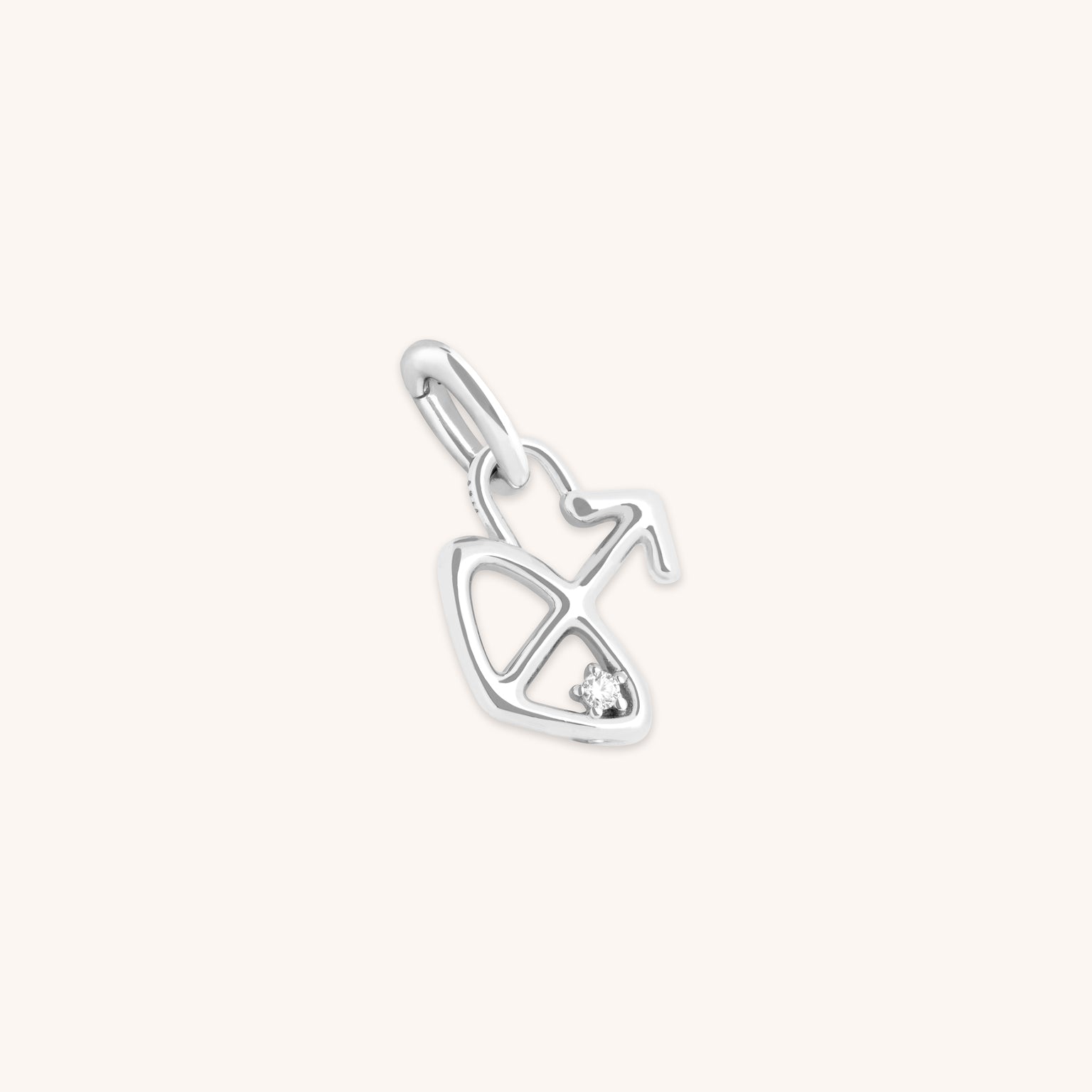 Hoop Charms - Sagittarius Zodiac Talisman Charm in Silver - Talisman Charm - Astrid & Miyu