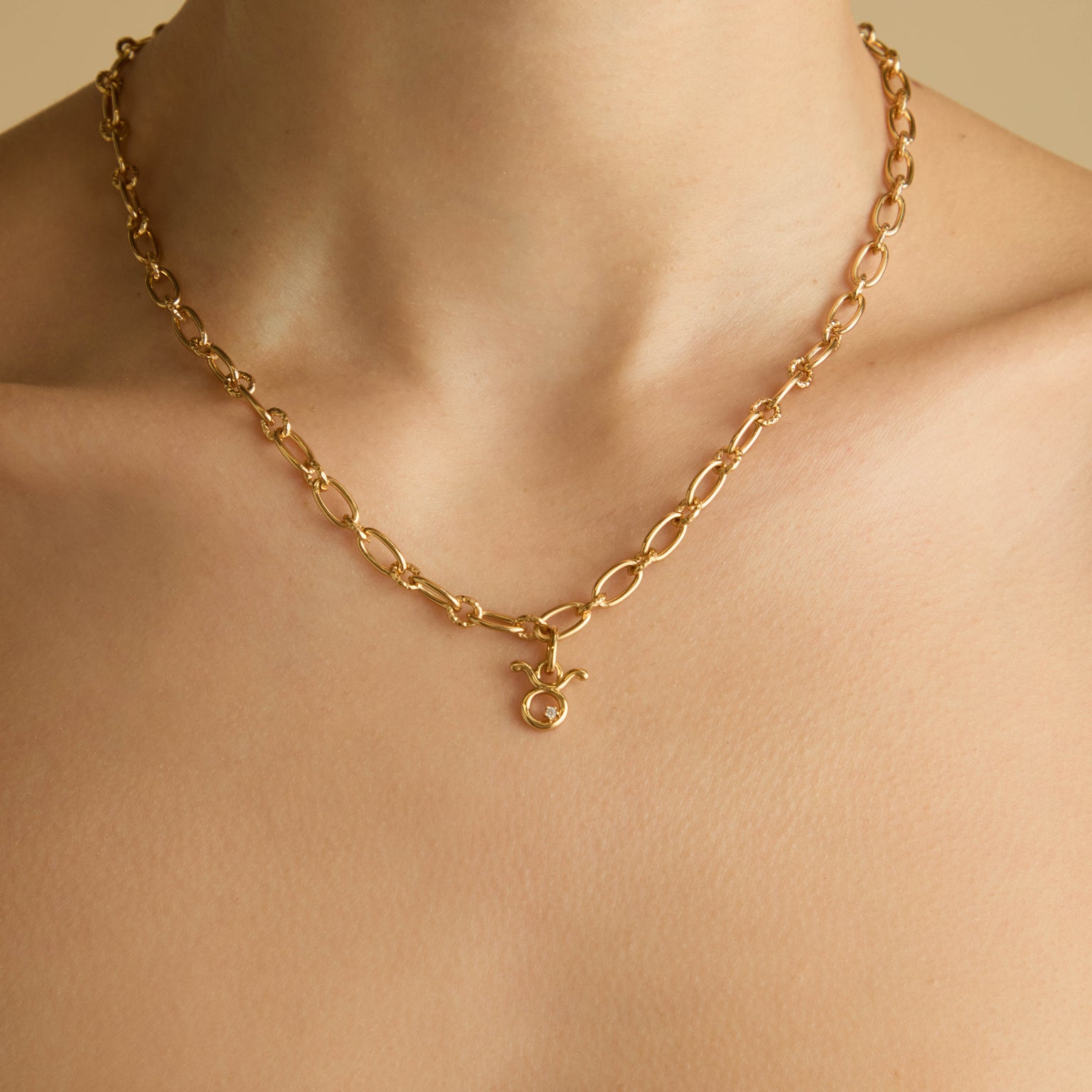 18k Gold Plated Jewellery - Taurus Zodiac Talisman Charm in Gold - Talisman Charm - Astrid & Miyu