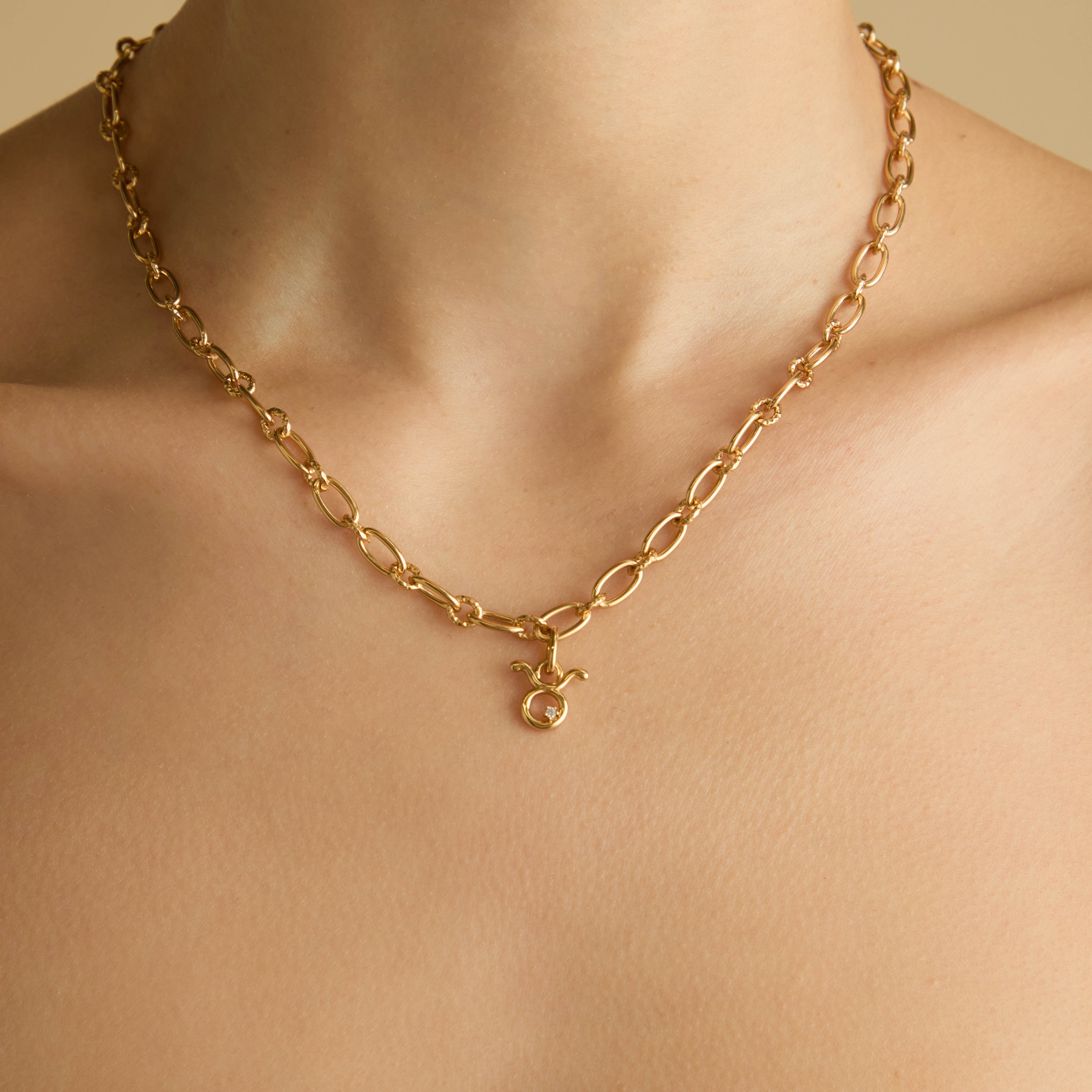 18k Gold Plated Jewellery - Taurus Zodiac Talisman Charm in Gold - Talisman Charm - Astrid & Miyu