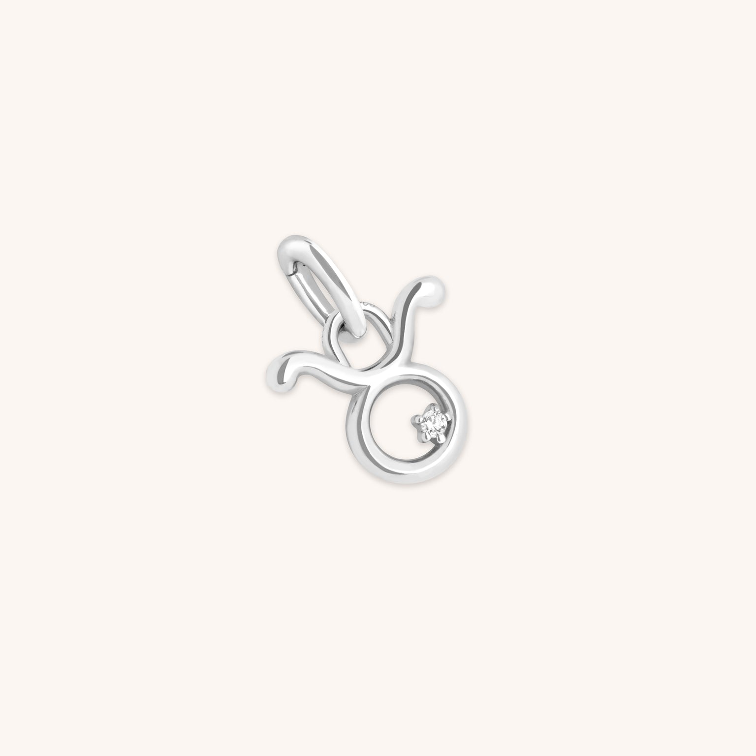 Hoop Charms - Taurus Zodiac Talisman Charm in Silver - Talisman Charm - Astrid & Miyu
