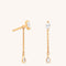 Navette Drop Studs in Gold-Astrid &amp; Miyu