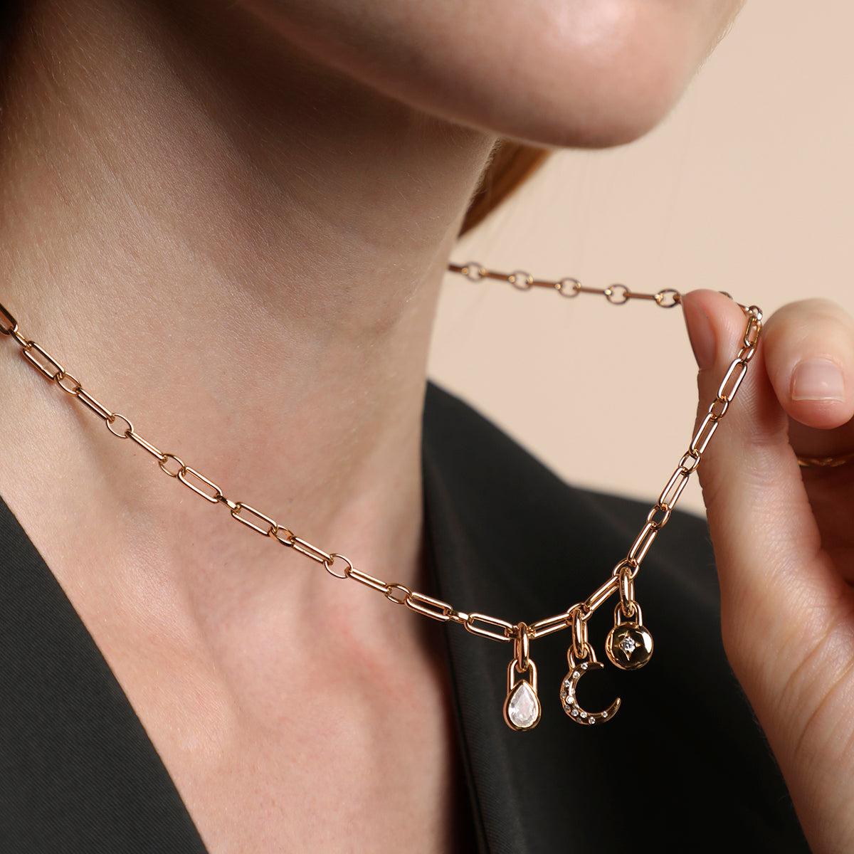 Crystal Clip Charm in Gold-Astrid & Miyu