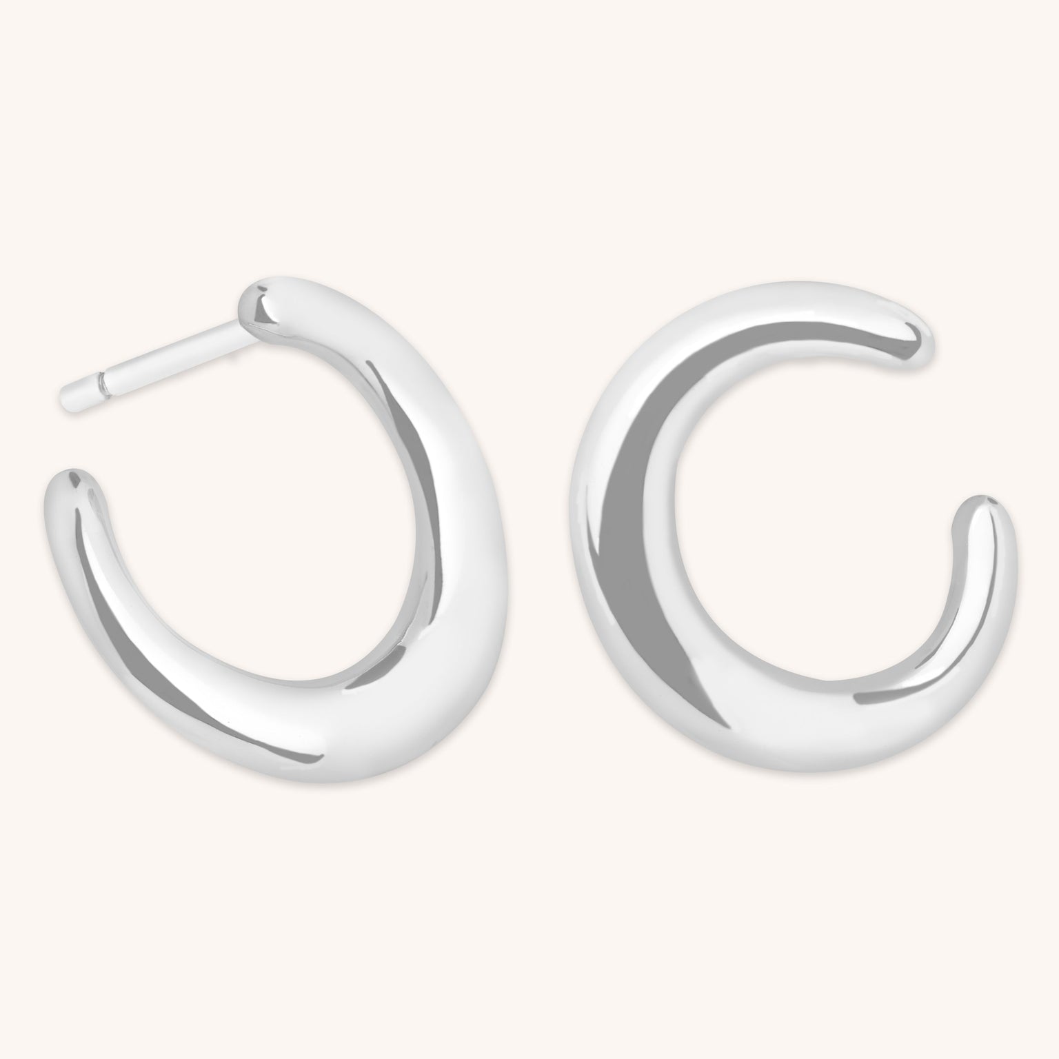 Orbit Small Hoops in Silver-Astrid & Miyu