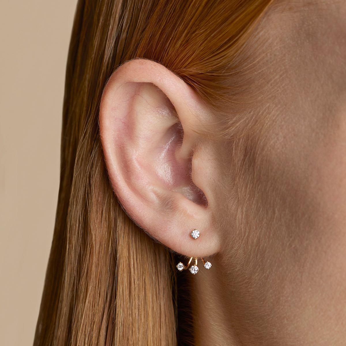 Crystal Ear Jacket in Gold-Astrid & Miyu