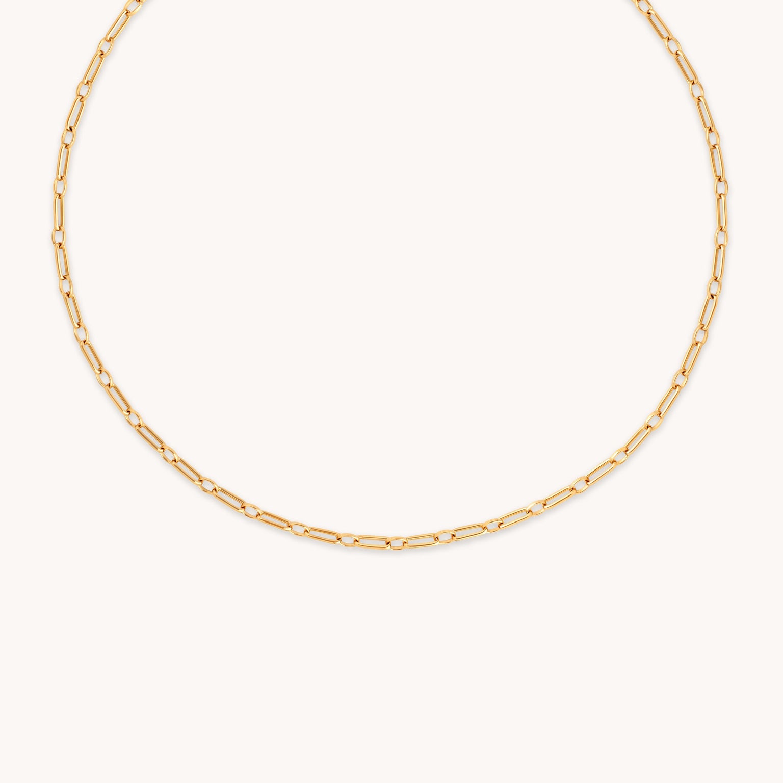 Paperclip Chain Necklace in Gold-Astrid & Miyu