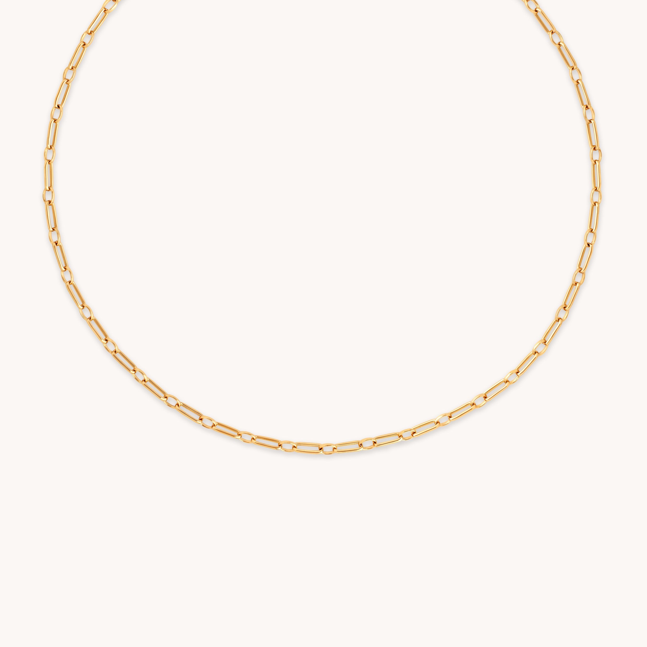 Paperclip Chain Necklace in Gold-Astrid & Miyu