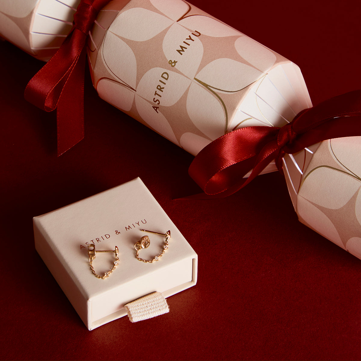 Star Trail Studs Cracker in Gold | Christmas Jewellery Gifts