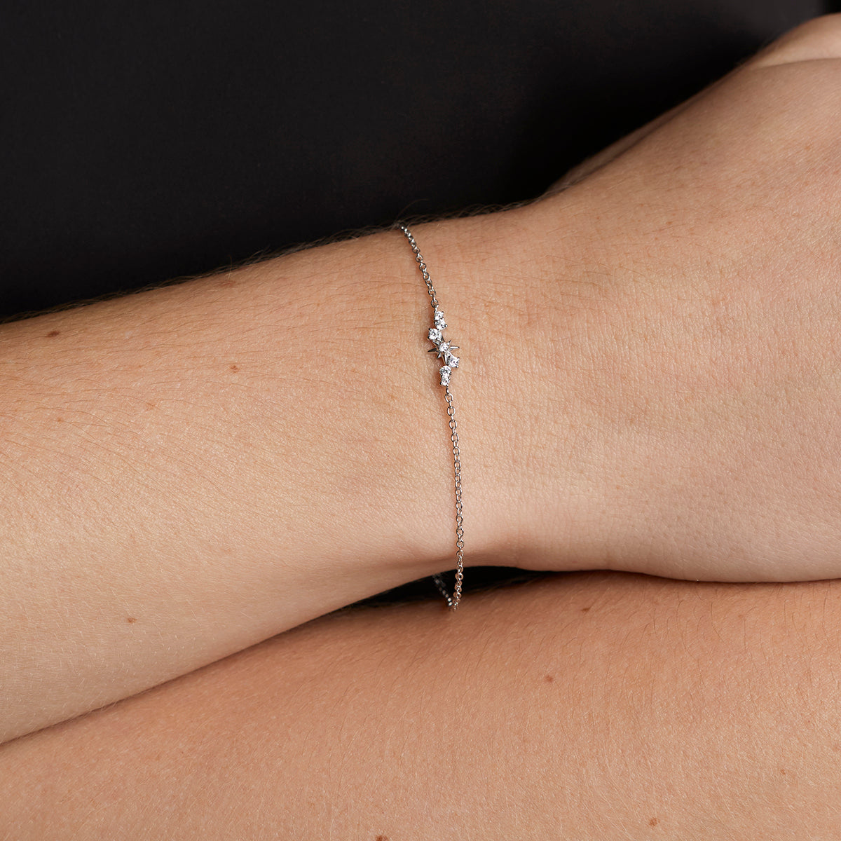 Star Cluster Charm Bracelet in Silver-Astrid & Miyu