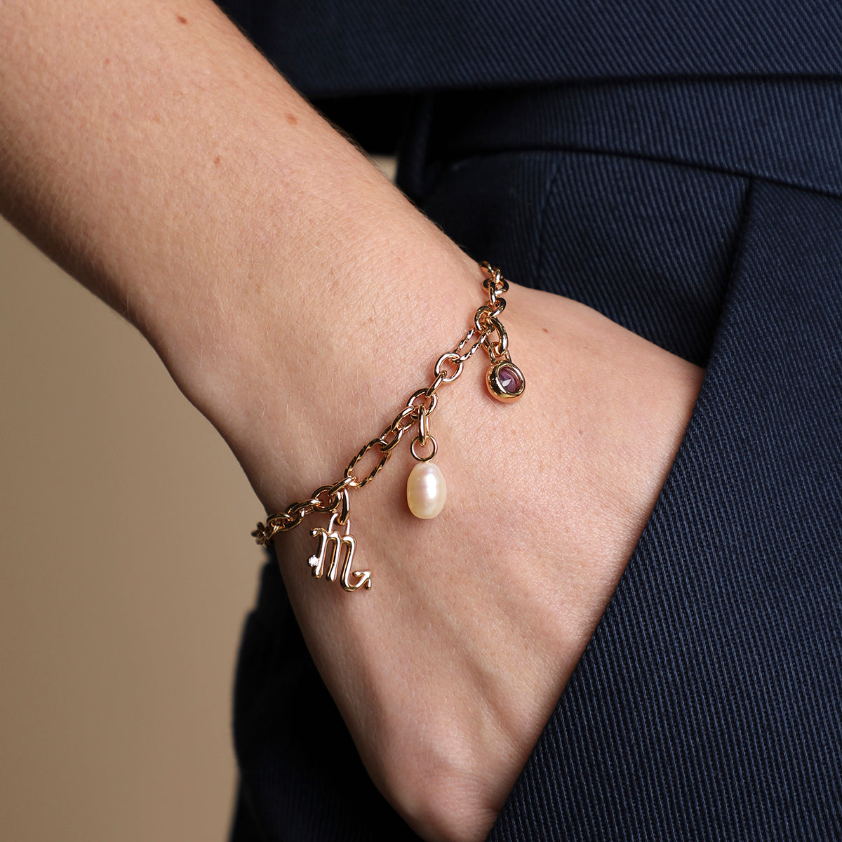 Bold Chain Bracelet in Gold-Astrid & Miyu