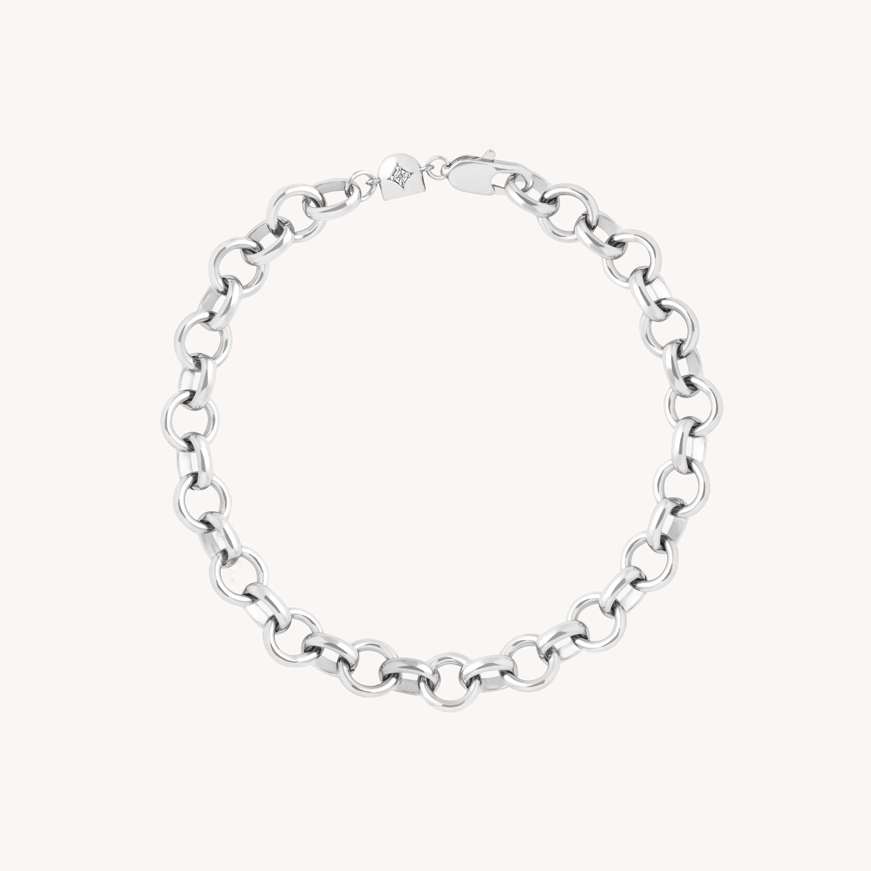 Bold Chelsea Chain Bracelet in Silver-Astrid & Miyu