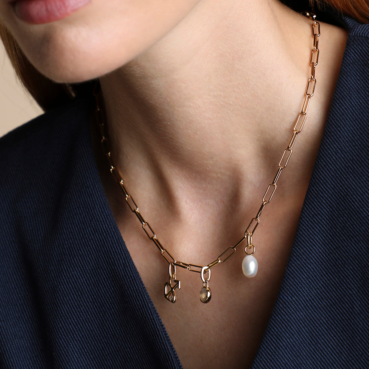 Bold Piccadilly Chain Necklace in Gold-Astrid & Miyu