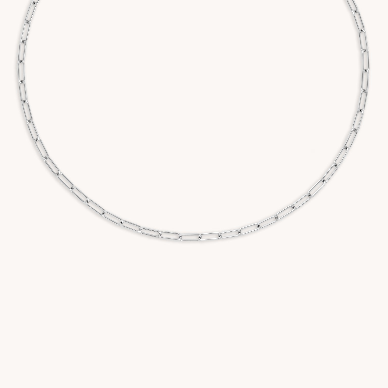 Bold Piccadilly Chain Necklace in Silver-Astrid & Miyu