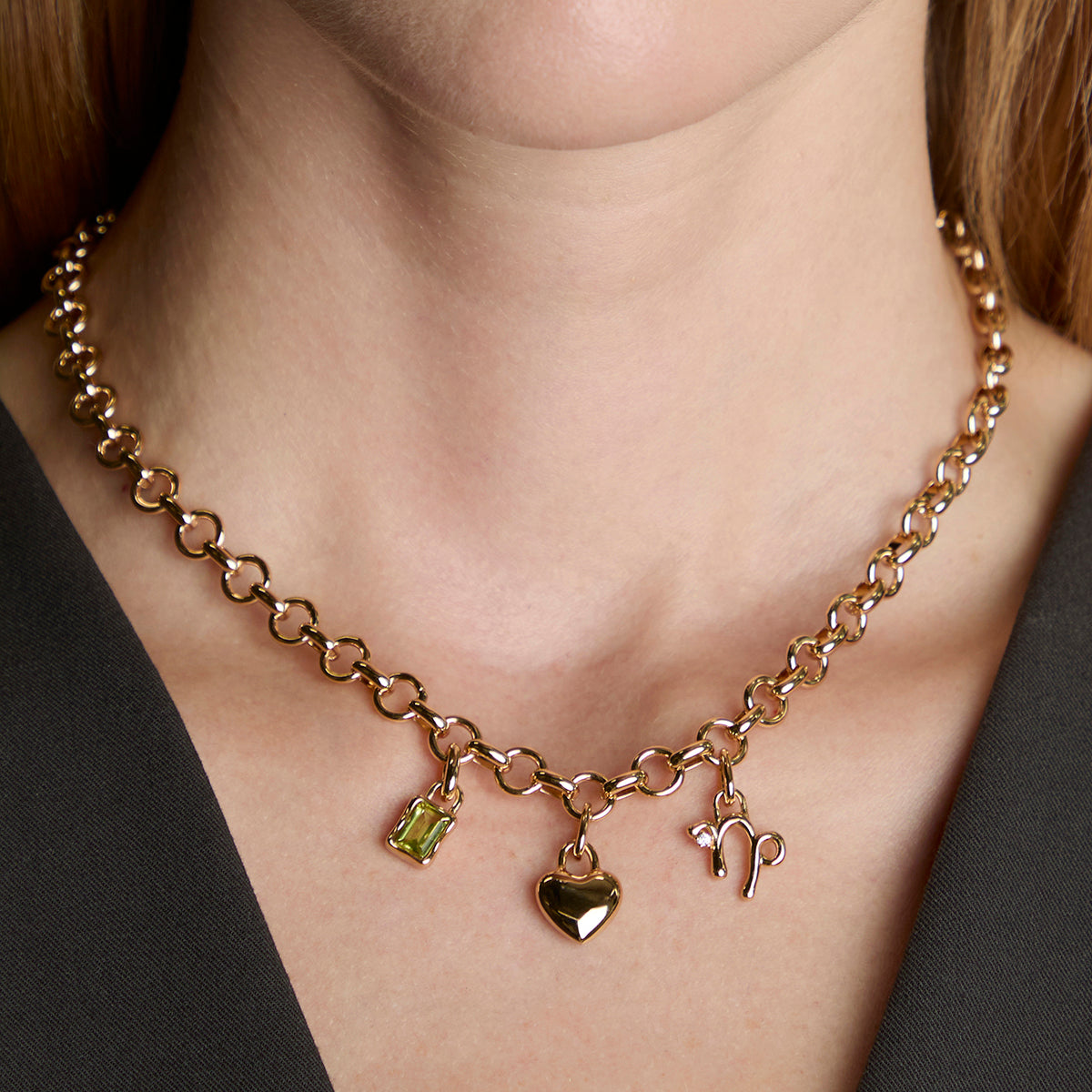 Bold Chelsea Chain Necklace in Gold-Astrid & Miyu