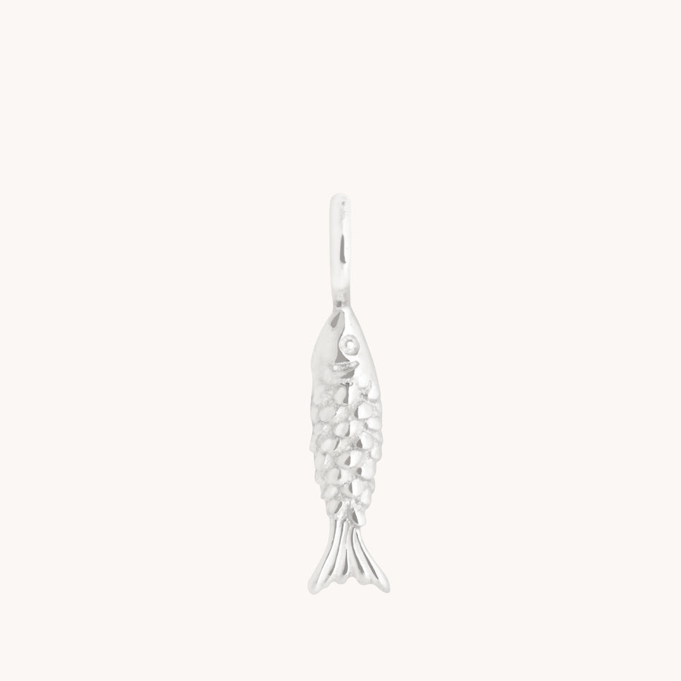 Fish Charm 9k White Gold-Astrid & Miyu