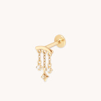 Cosmic Star Multi Charm Hidden Helix in Solid Gold-Astrid & Miyu