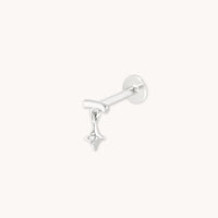 Cosmic Star Single Charm Hidden Helix in Solid White Gold-Astrid & Miyu