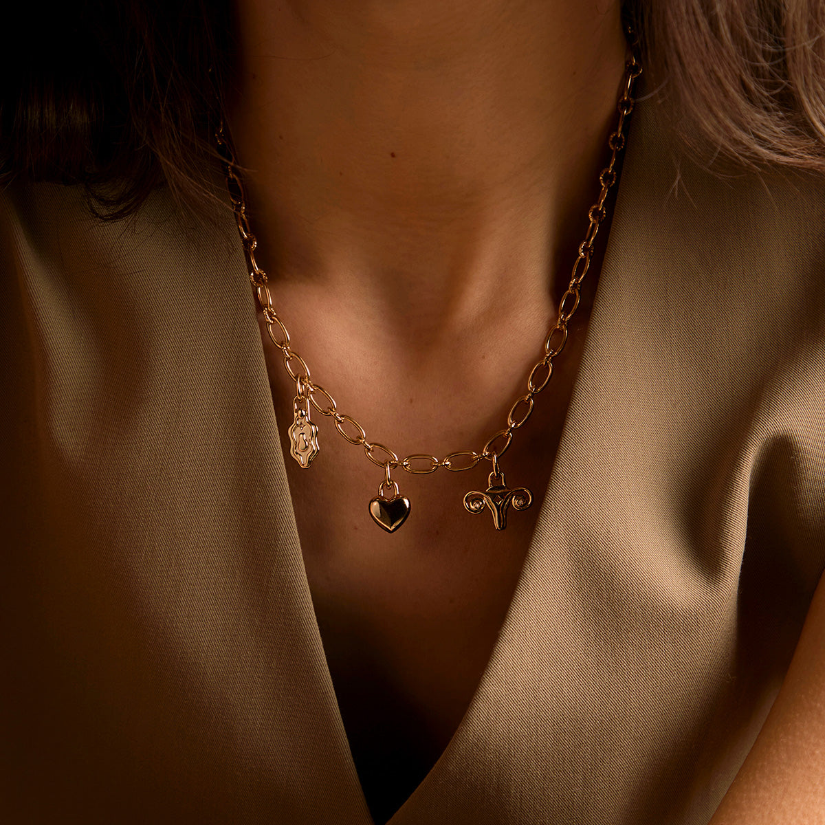 A&M x Hertility Vulva Charm in Gold-Astrid & Miyu