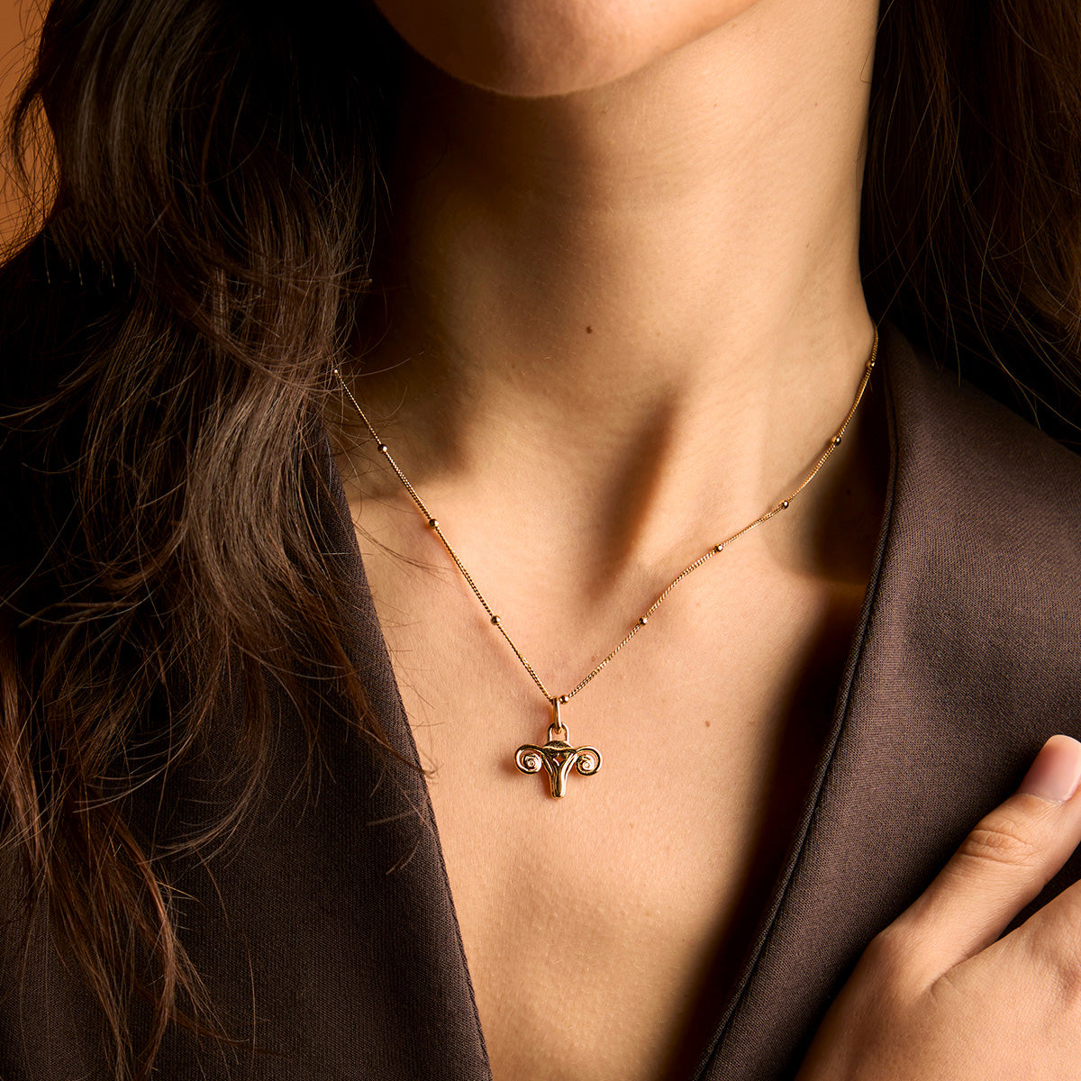 A&M x Hertility Uterus Charm in Gold-Astrid & Miyu