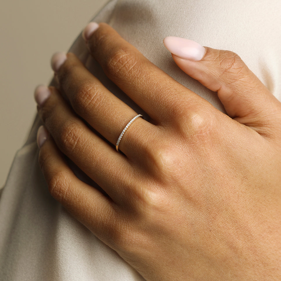 Diamond Eternity Ring in Solid Gold-Astrid & Miyu