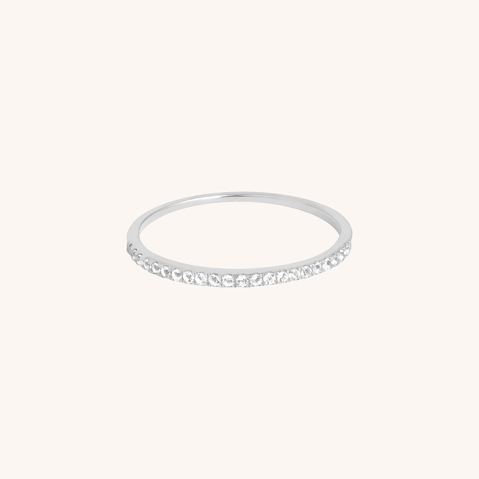 Diamond Eternity Ring in Solid White Gold-Astrid & Miyu