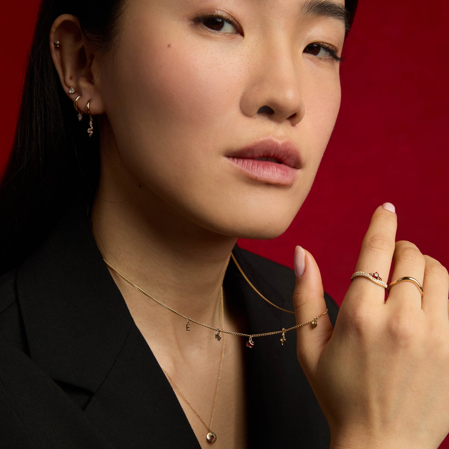 Eternity Collection - White Topaz Snake Charm 9k Gold - Welding Charms - Astrid & Miyu