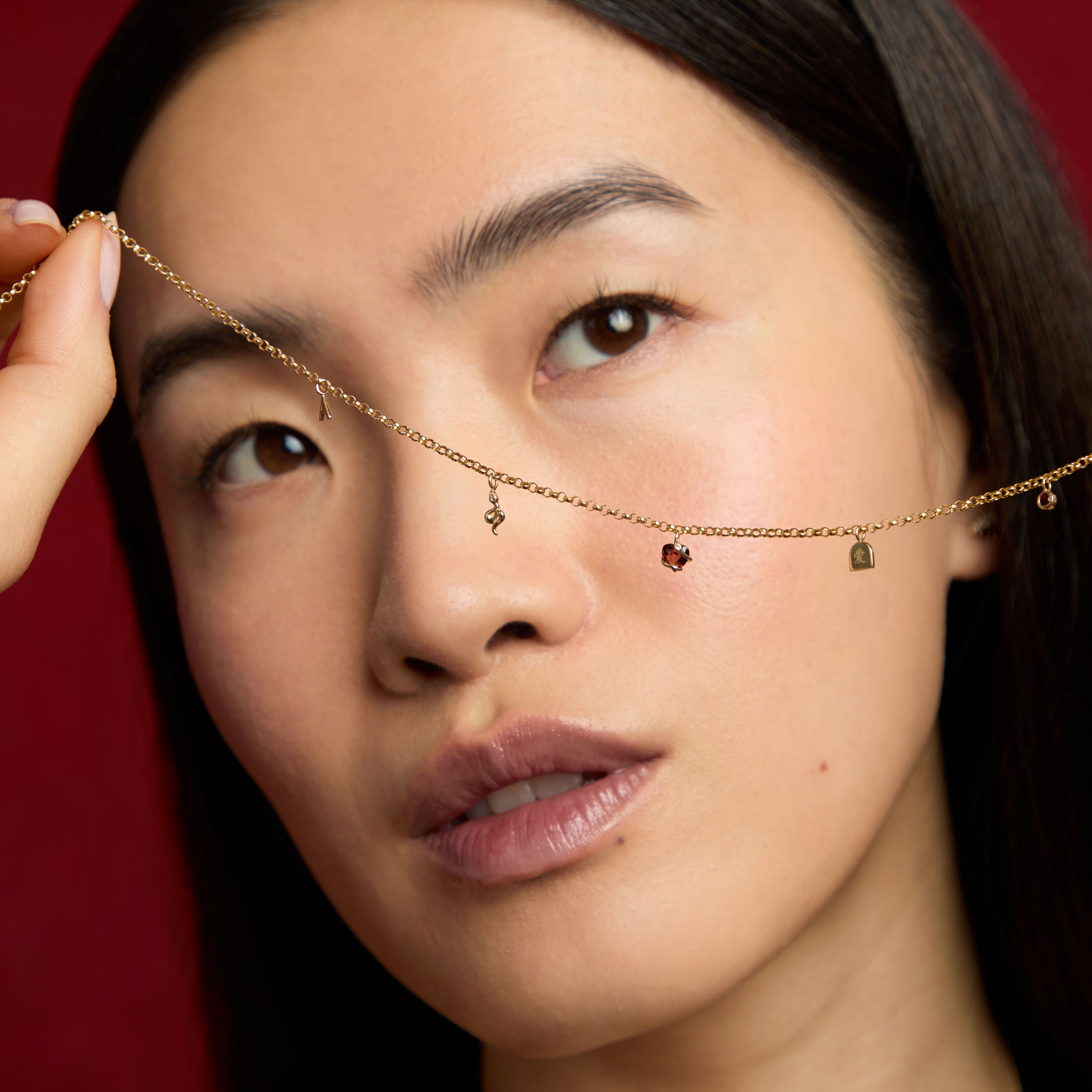 Eternity Collection - White Topaz Snake Charm 9k Gold - Welding Charms - Astrid & Miyu