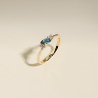 Alexandrite June Birthstone Milestone Ring in Solid Gold