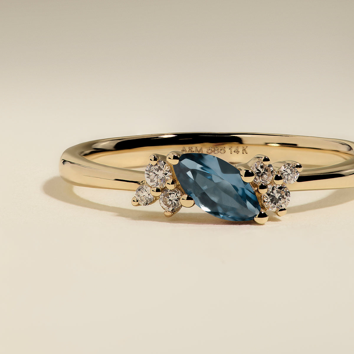 Alexandrite June Birthstone Milestone Ring in Solid Gold