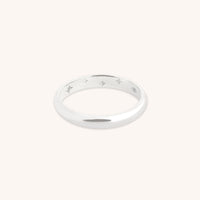Hidden Cosmic Milestone Ring in Solid White Gold-Astrid & Miyu