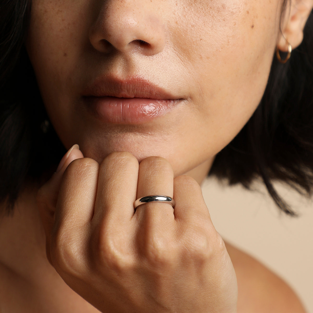 Hidden Cosmic Milestone Ring in Solid White Gold-Astrid & Miyu