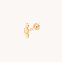 Heart Cluster Piercing Stud in Solid Gold-Astrid & Miyu