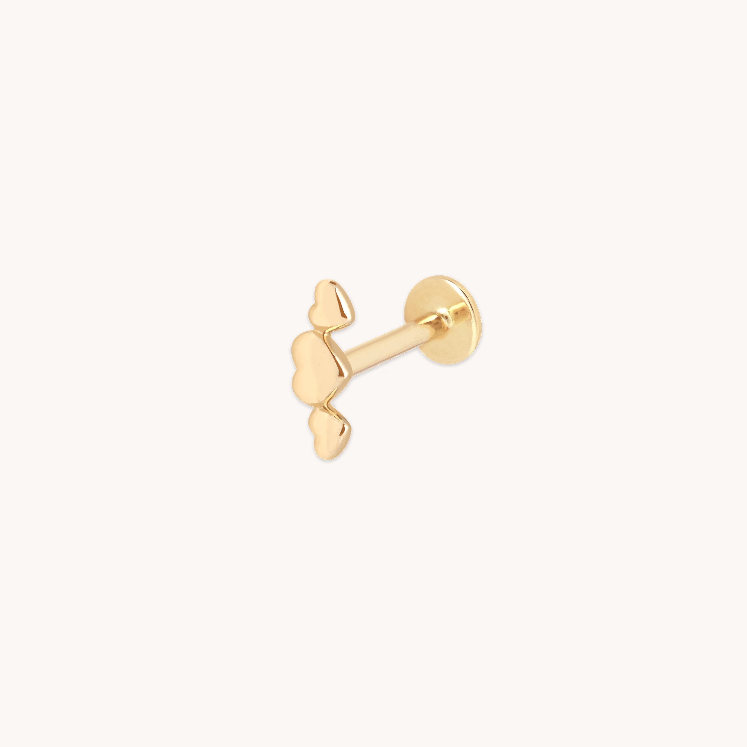 Heart Cluster Piercing Stud in Solid Gold-Astrid & Miyu
