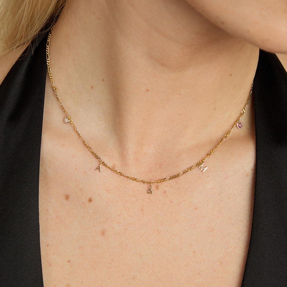 Motif Charms - Garnet Heart Charm 9k Gold - Welding Charm - Astrid & Miyu